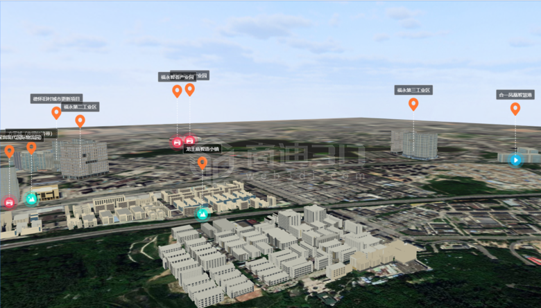 工业产业区3D地图展示