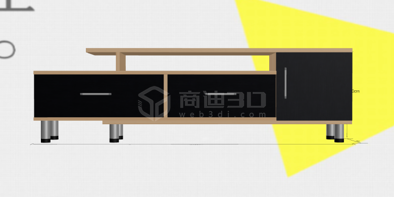 電視柜3D模型可視化線上展示