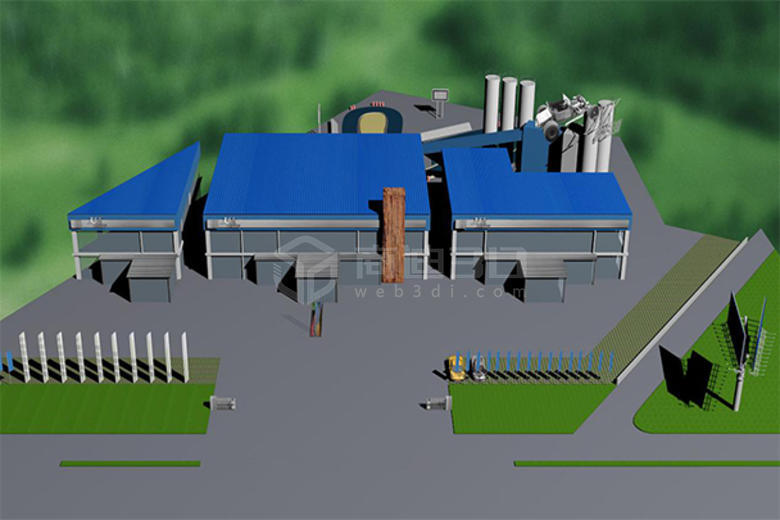 3D智能园区H5三维可视化模型建筑建模大屏展示