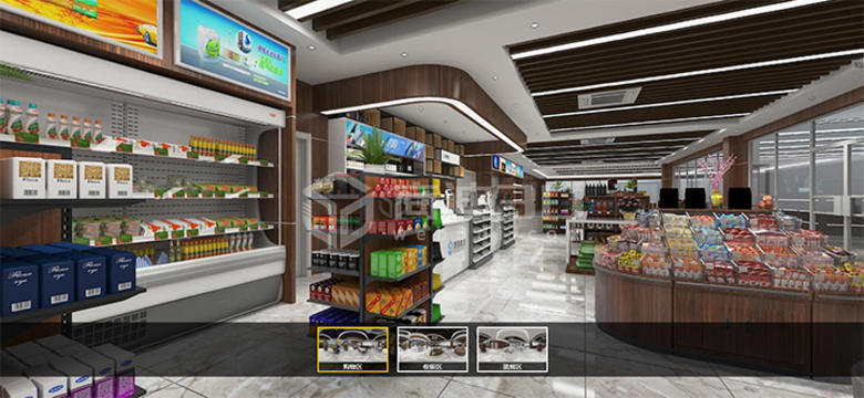 线上3D虚拟沙盘三维导览地图VR商店AR在线购物