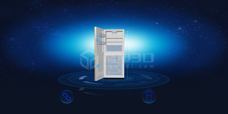 冰箱产品建模3D冰柜模型