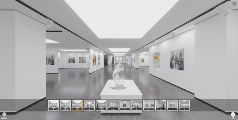 在线数字展览馆之油画艺术3D全景虚拟展厅制作