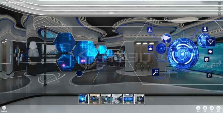 商迪3D打造科技风线上虚拟企业展厅