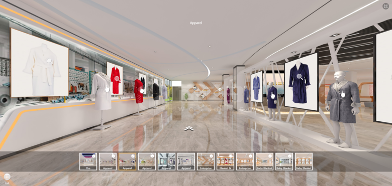 vr全景製作服裝虛擬展廳，三維數字展示