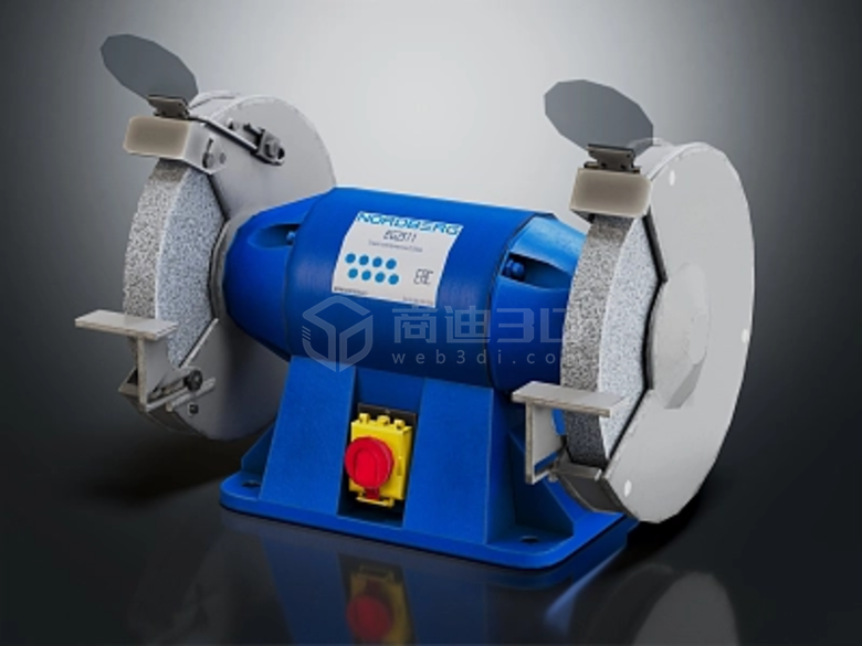 砂輪機3d模型網頁三維展示制作機械設備