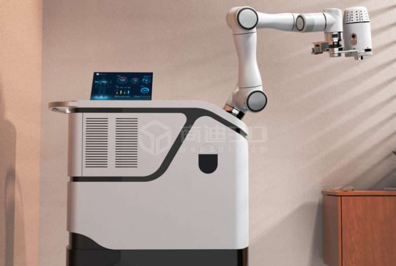 醫院用智能艾灸機器人3d模型創意互動展示怎么樣？