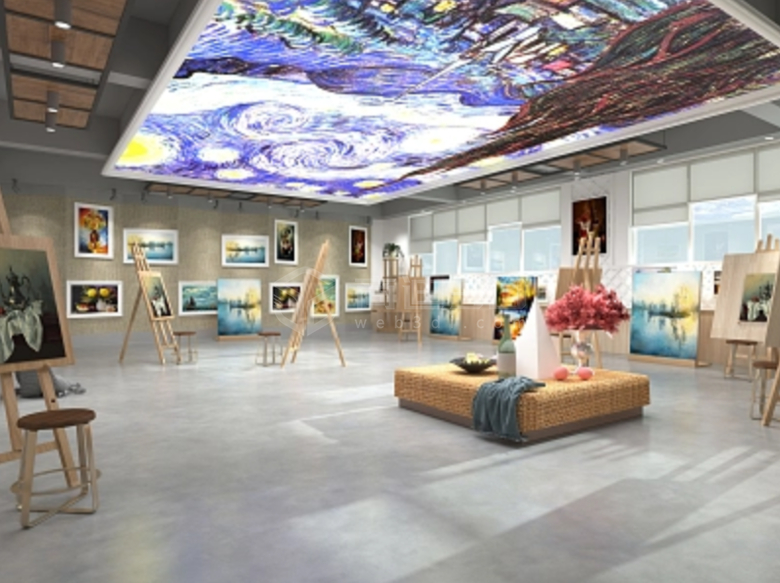 藝術之美在3D虛擬世界呈現：藝術生沉浸式線上繪畫展