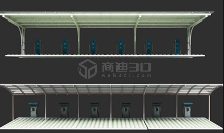 驻马店市智慧充电桩3D可视化地图建模