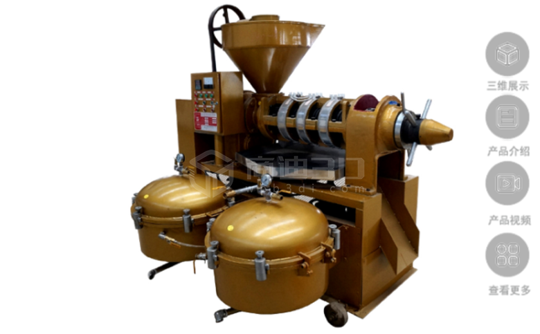 烟台榨油机械设备三维建模在线web3d展示