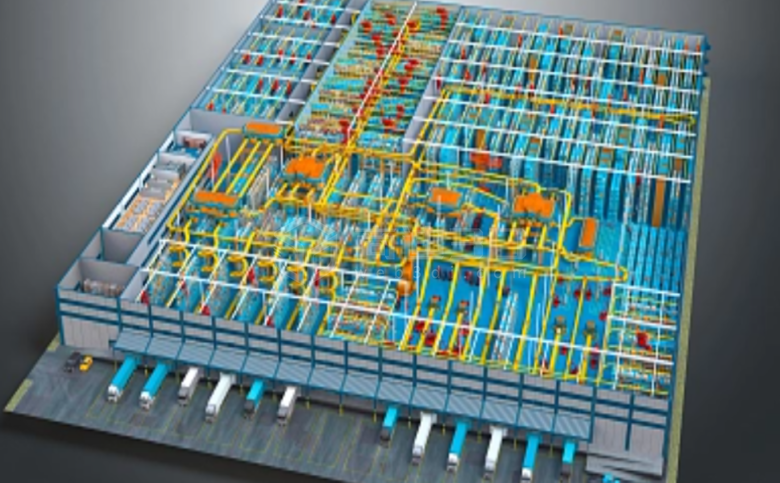 智慧物流分拣中心数字孪生系统—3d建模