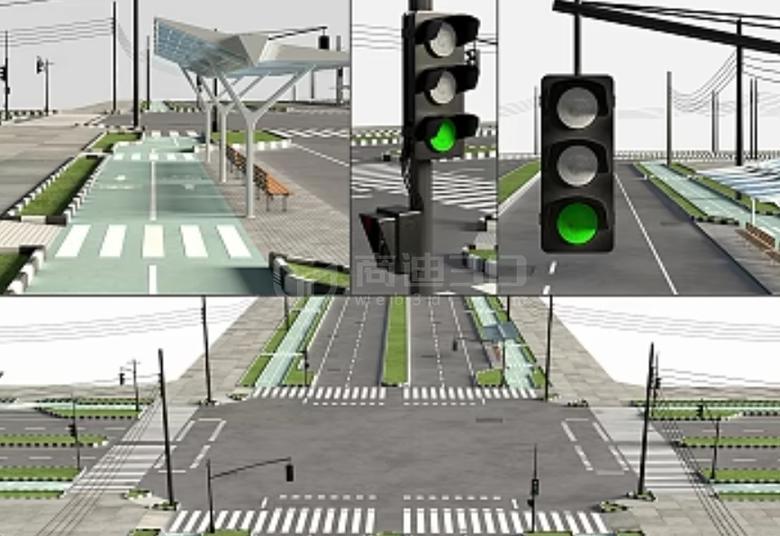 智慧路灯基于3D建模技术的数字孪生模拟