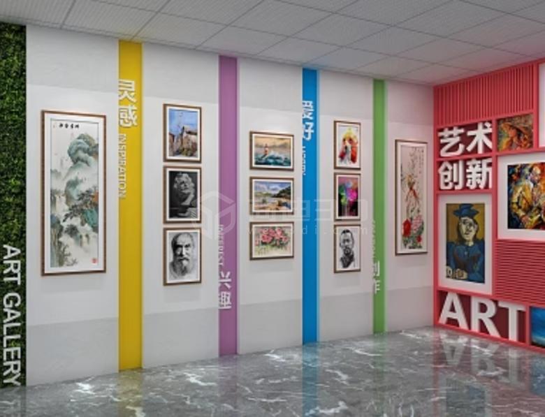 构建3D虚拟粉画作品展厅，畅游绚丽艺术之旅