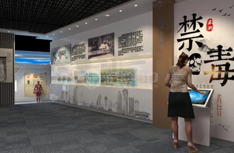 VR禁毒展厅效果图：3D建模技术打造的禁毒主题展厅效果惊艳