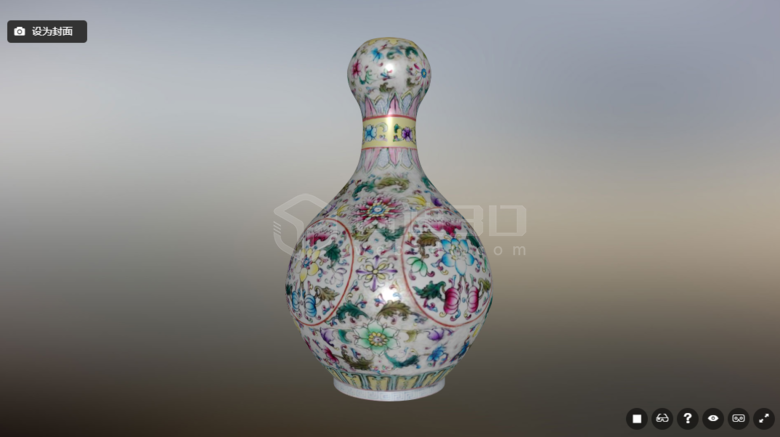 古董花瓶3d模型三维互动展示