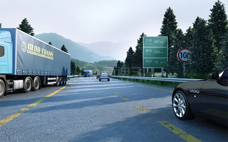 3D建模定制公路运输路线，让物流业务更加高效、便捷、安全。