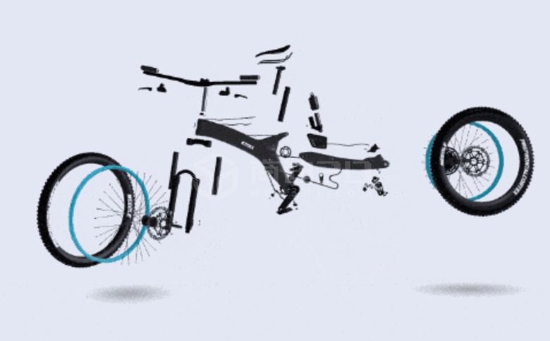 web3d自行车立体爆炸拆解h5三维交互展示