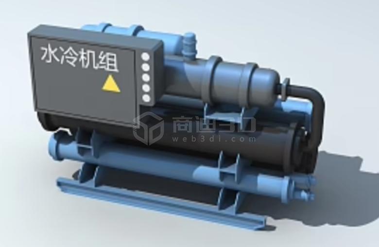 冷却机 制冰机 水冷机 冷渣机 冷水机三维建模web3d产品展示