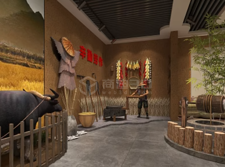体验农业产业展厅独特魅力，借助3D虚拟现实技术沉浸于传统农耕文化