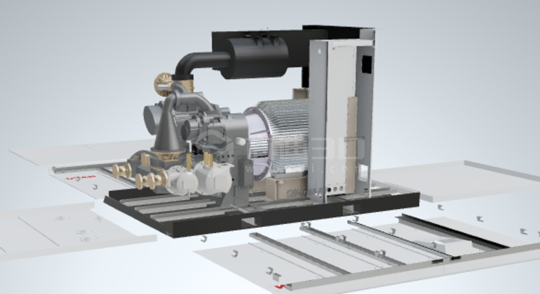 web3d空压机械设备建模产品三维展示