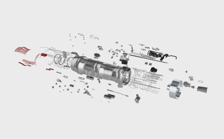 3d航空发动机模型三维爆炸拆解展示