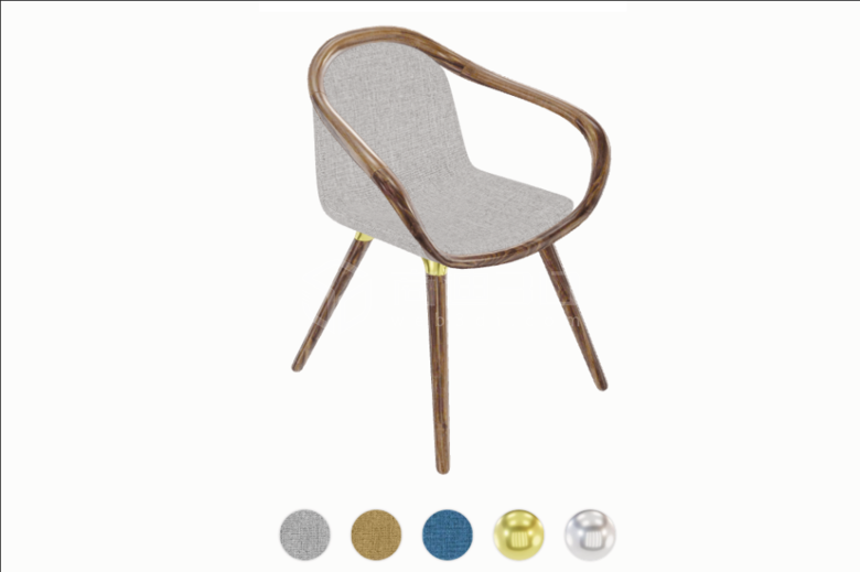 3d立体休闲椅家具模型产品三维展示