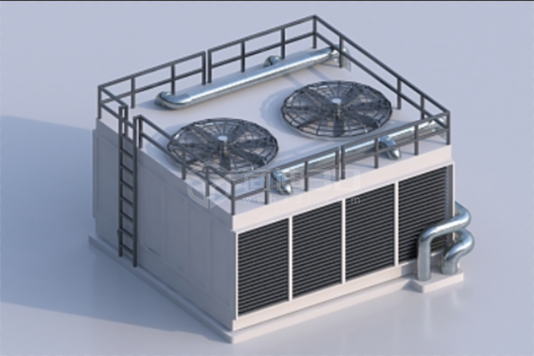 三维展示化工厂冷却器设备web3d设计