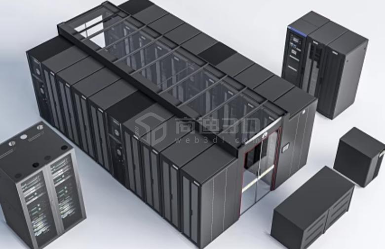 机房冷通道机柜 微模块一体化机柜三维建模web3d展示布局操作选型系统