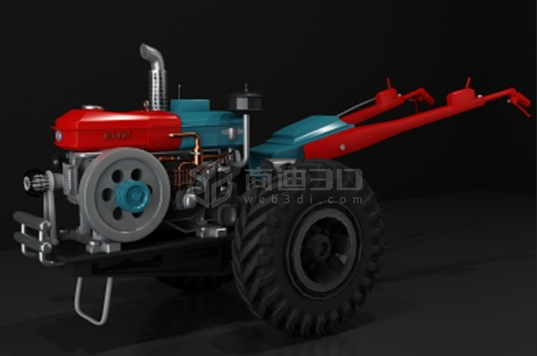 web3d模型农耕手扶拖拉机在线三维展示
