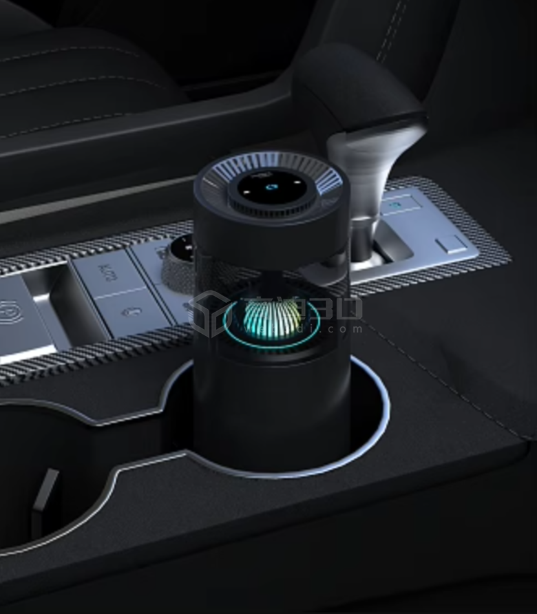 车载电子香薰3D效果图，通过VR渲染展现精致细节