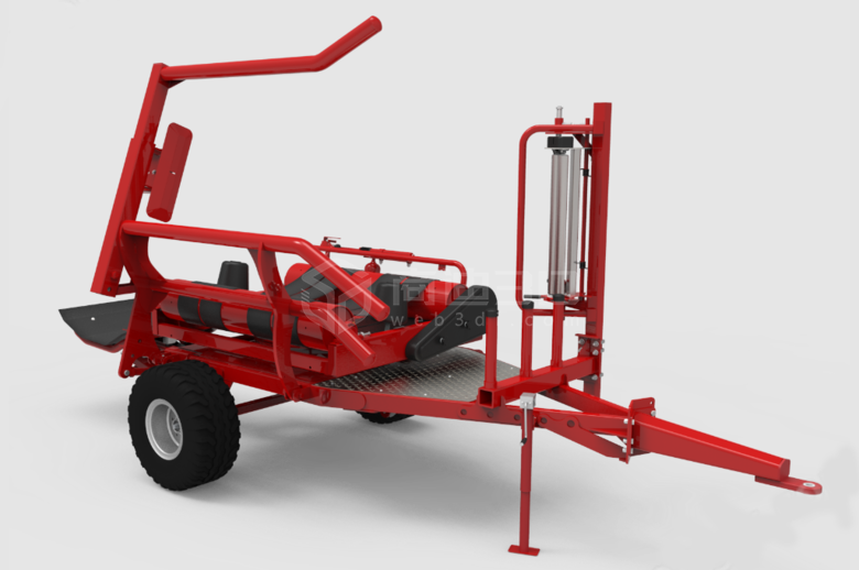 农牧业装备裹包机3d模型在线定制三维展示