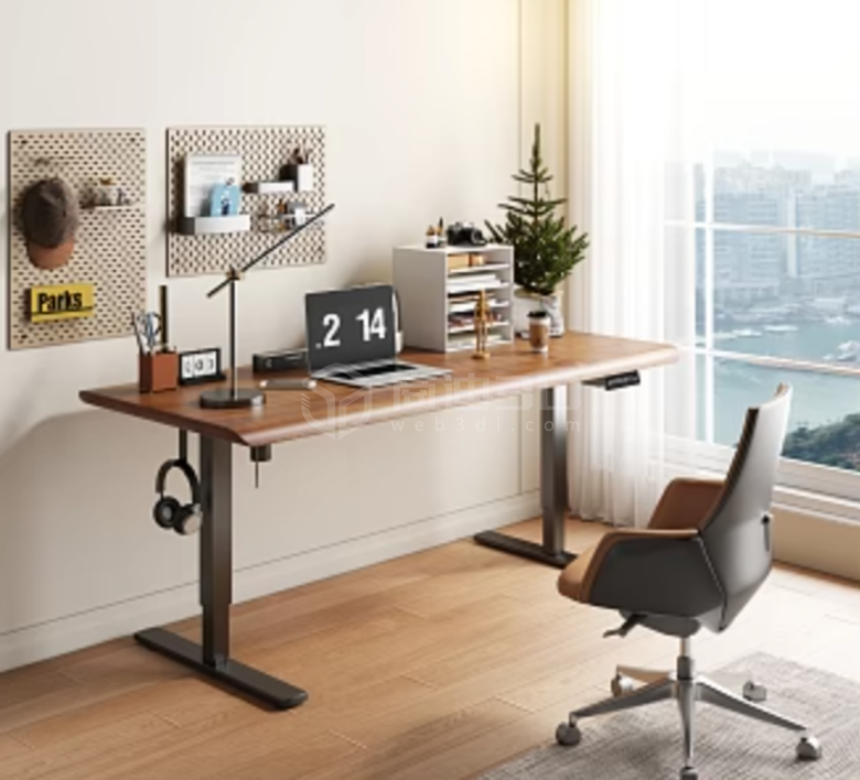 书桌与升降书桌的3D展示，尽在书房家具VR展厅