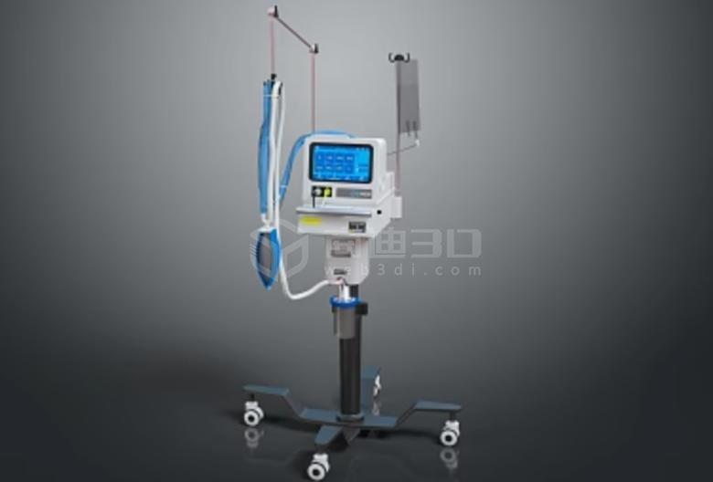 呼吸机 负压吸引器  心肺复苏机三维建模web3d产品可视化展示