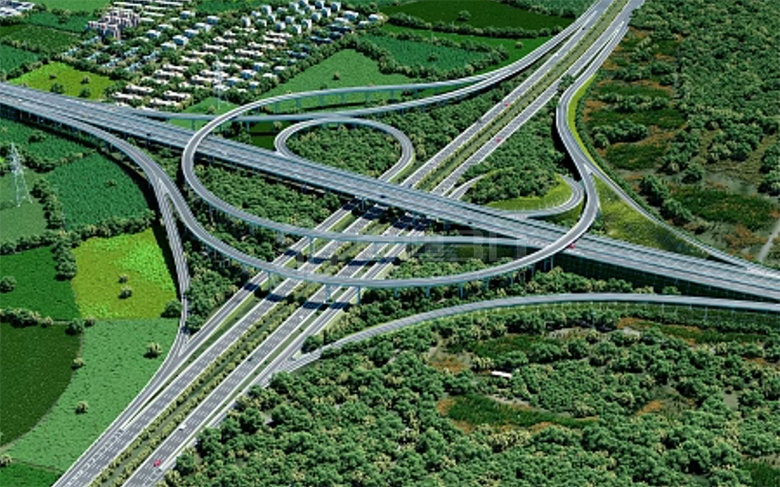 佛山智慧城市三维可视化_道路、高架桥、隧道交通3d地图建模
