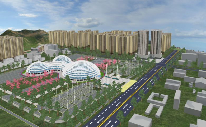 佛山三维可视化地图建模,数字孪生工厂模型制作,智慧城市园区三维虚拟仿真web3d开发