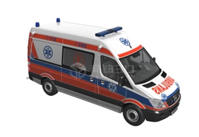 救护车三维建模web3d可视化展示