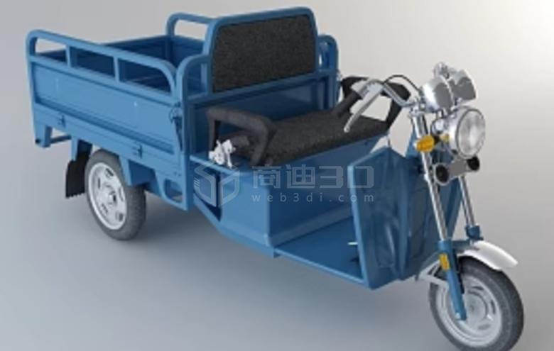 自行车 踏板车 三轮车三维建模web3d可视化产品互动展示