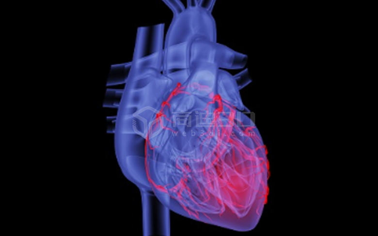 人体医学心脏手术跳动过程三维模型动画演示