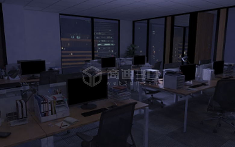 辦公室3d模型在線三維漫游動畫制作