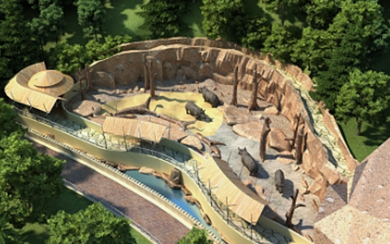 動物園3d模型在線三維漫游動畫視頻制作