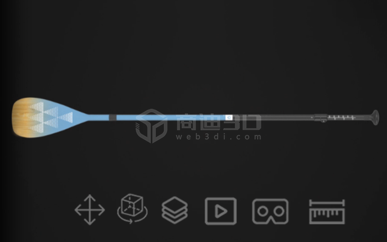 冲浪板划桨三维产品动画视频制作