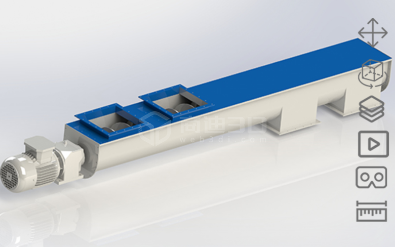 螺旋输送机3D模型：在线互联网高清三维展示技术