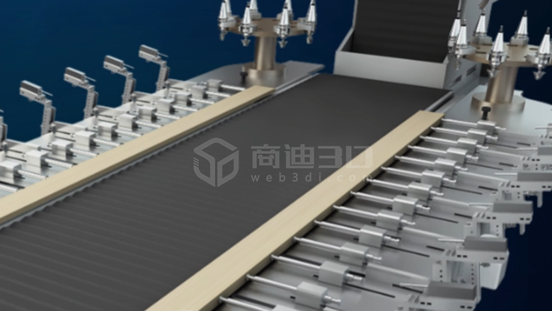 木材制造中心生產線演示三維動畫視頻