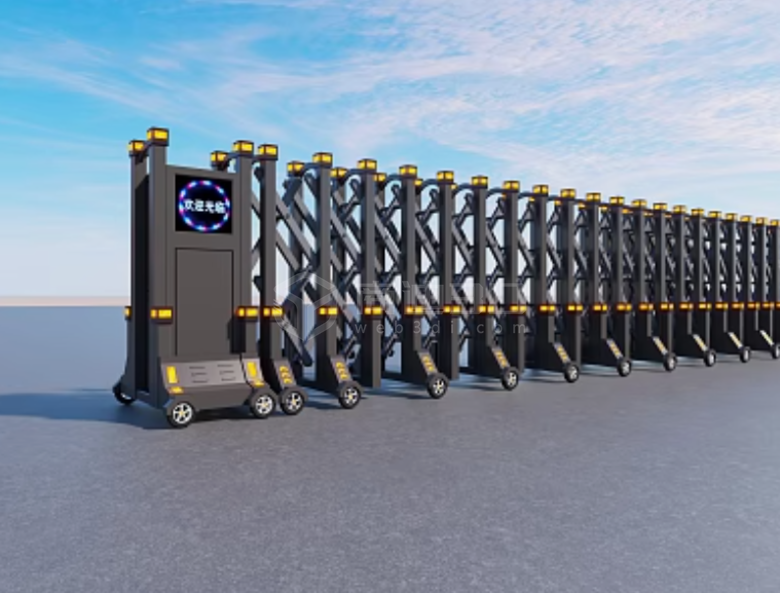 電動新科技驅(qū)動：電動伸縮門3D建模全解析與應(yīng)用展示