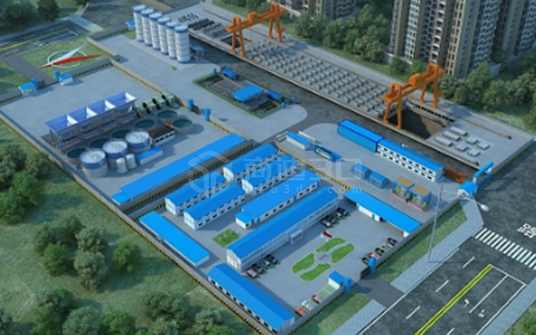 裝配式車站3d建模在線h5交互三維展示