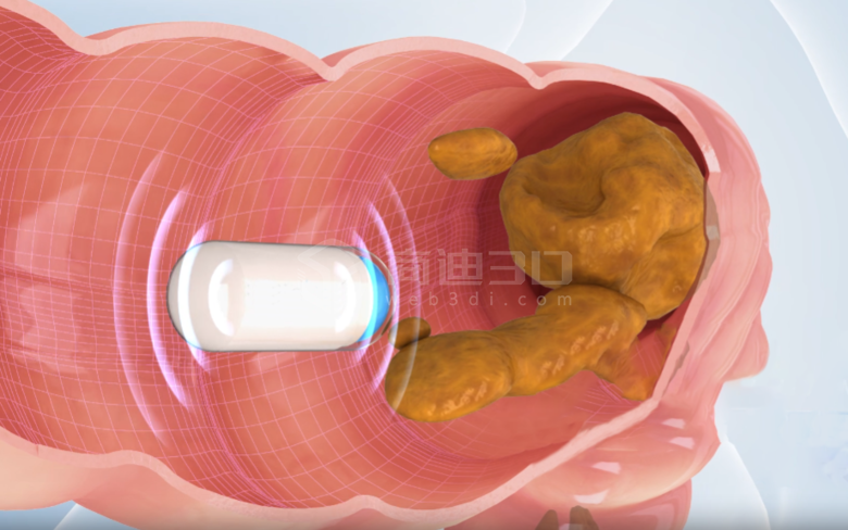 胶囊机器人医学医疗三维动画视频消化道震动演示制作