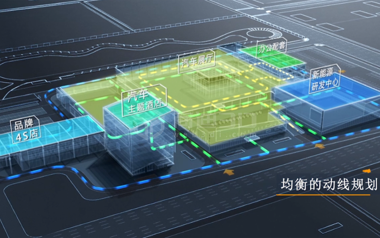 汽車城宣傳演示三維動畫視頻制作