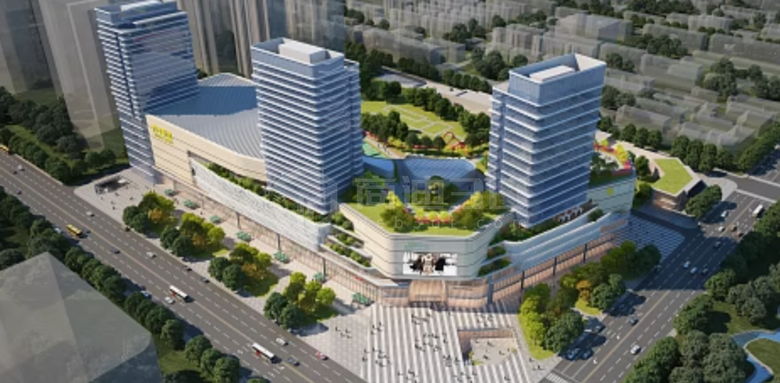  商超綜合性廣場建筑三維建模3D可視化