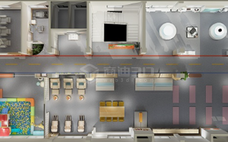 养老院3d建模可视化三维展示