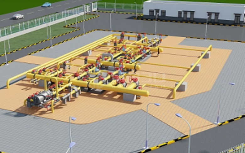 燃气厂站3d建模可视化