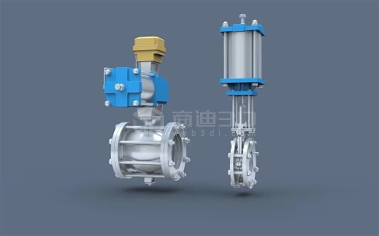 气动阀3D建模可视化方案：实时监控与故障诊断的智能化升级